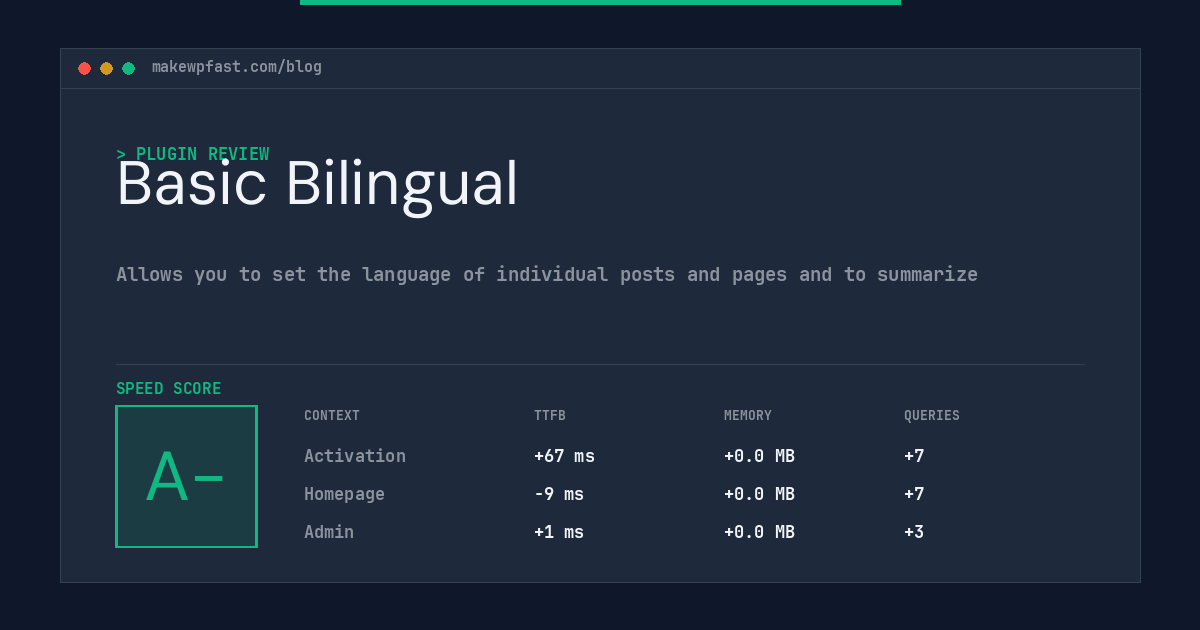 Basic Bilingual - MakeWPFast