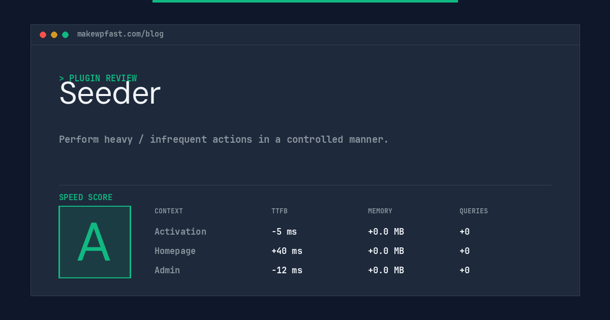 Seeder - MakeWPFast