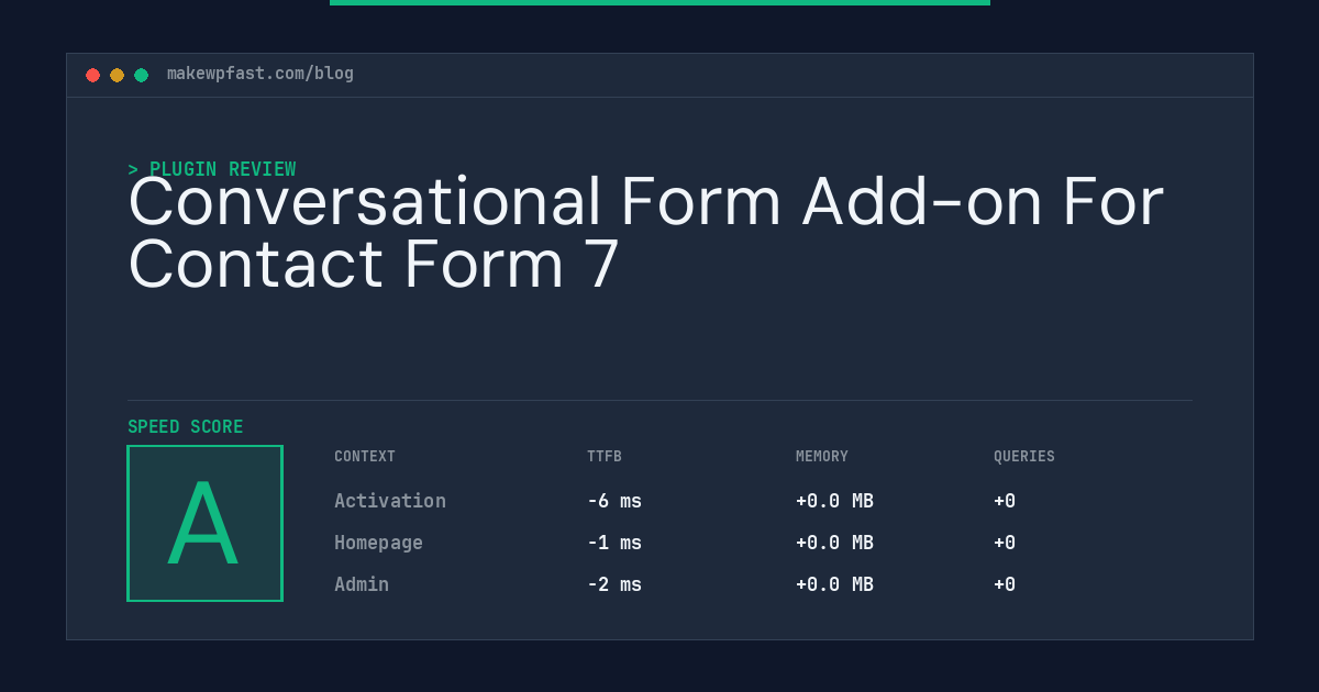 Conversational Form Add-on For Contact Form 7 - MakeWPFast
