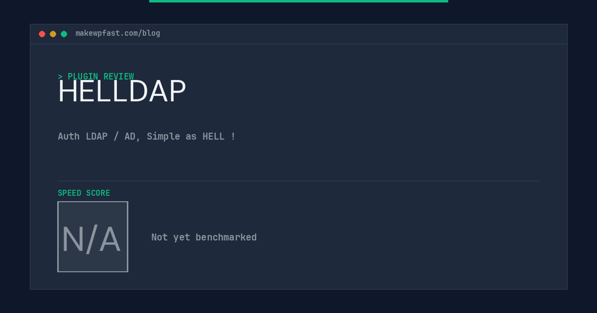 HELLDAP - MakeWPFast