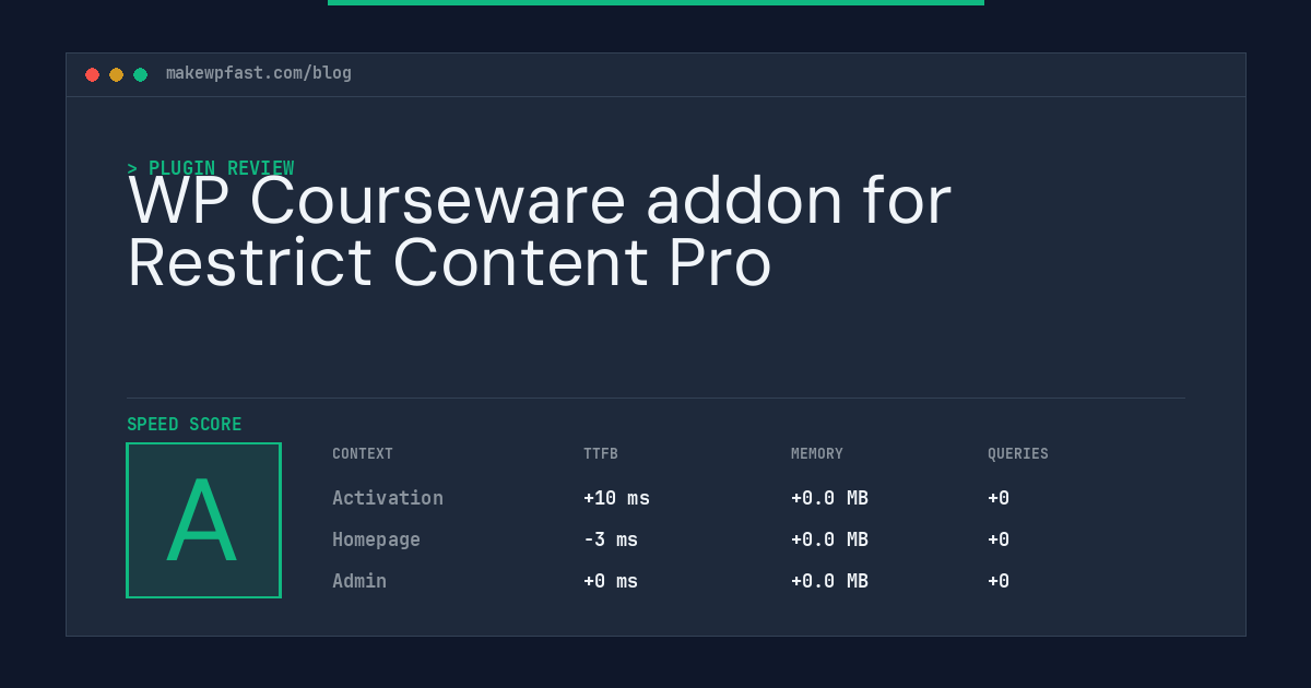 WP Courseware addon for Restrict Content Pro - MakeWPFast