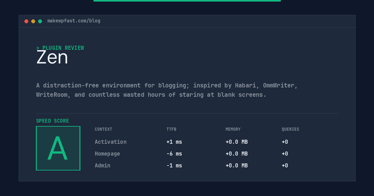 Zen - MakeWPFast