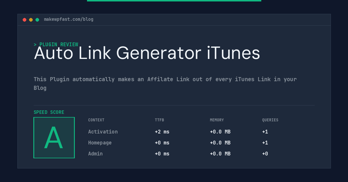 Auto Link Generator iTunes - MakeWPFast