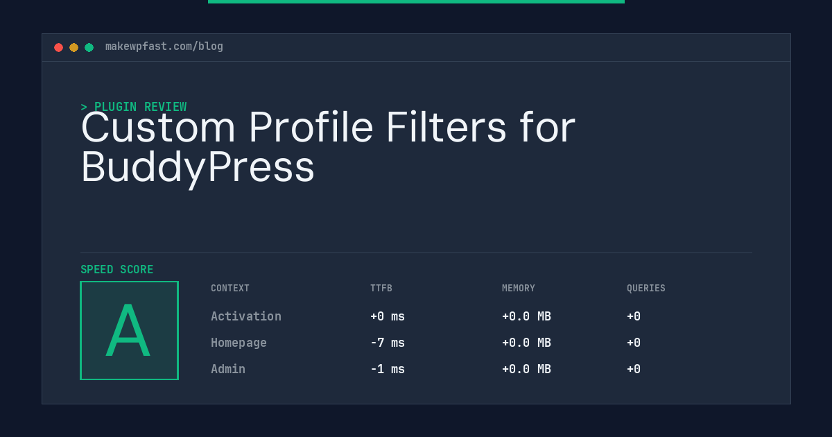 Custom Profile Filters for BuddyPress - MakeWPFast