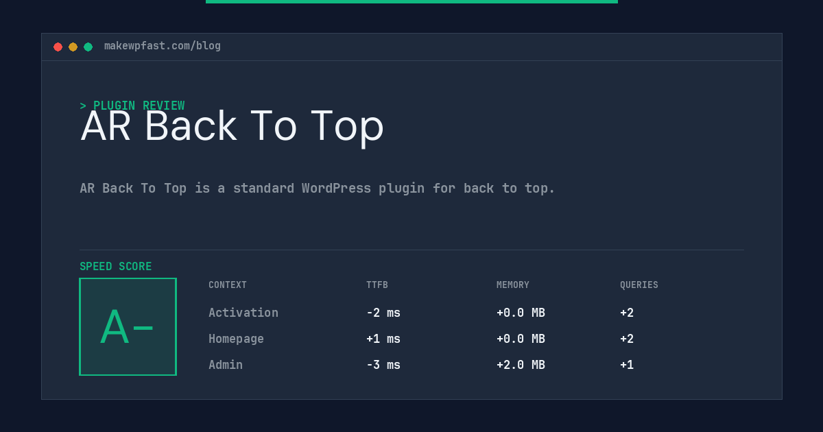 AR Back To Top - MakeWPFast