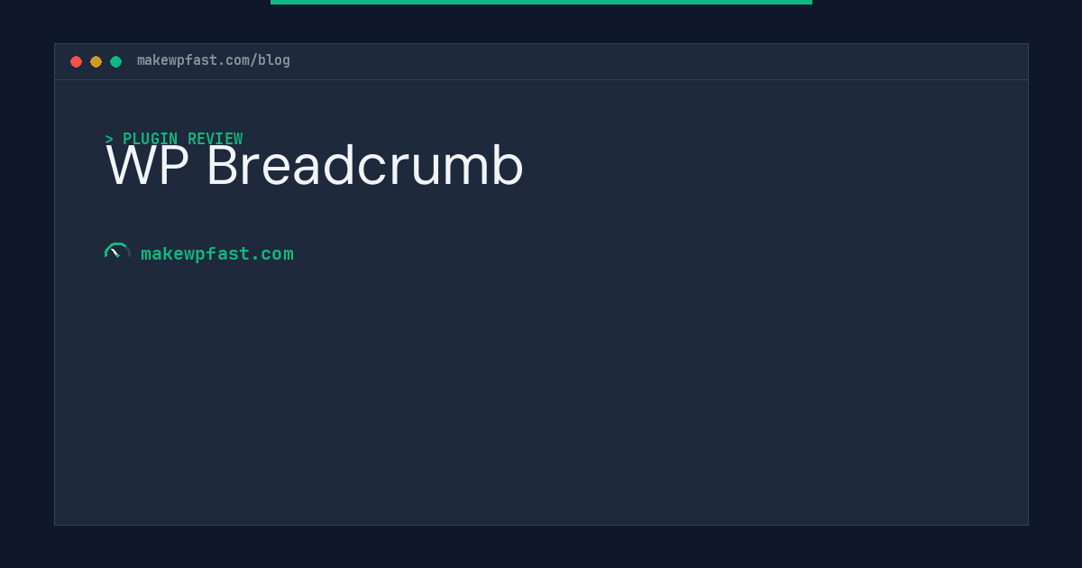 WP Breadcrumb - MakeWPFast
