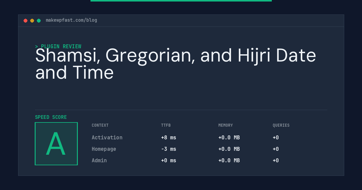 Shamsi, Gregorian, and Hijri Date and Time - MakeWPFast