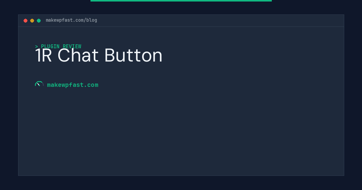1R Chat Button - MakeWPFast
