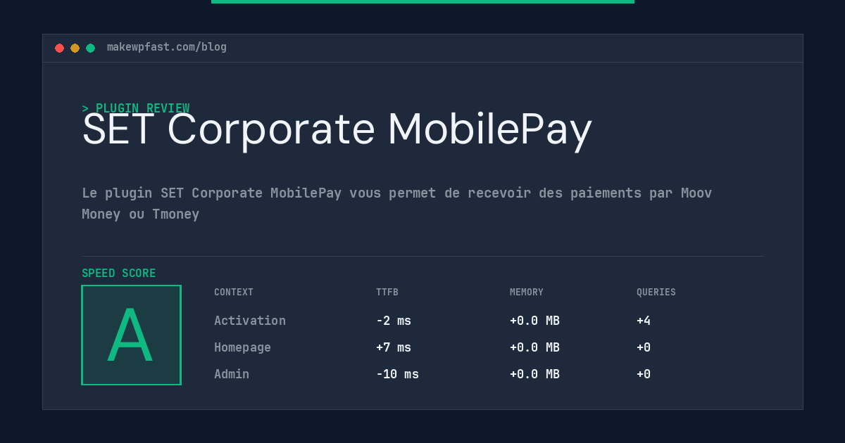 SET Corporate MobilePay - MakeWPFast