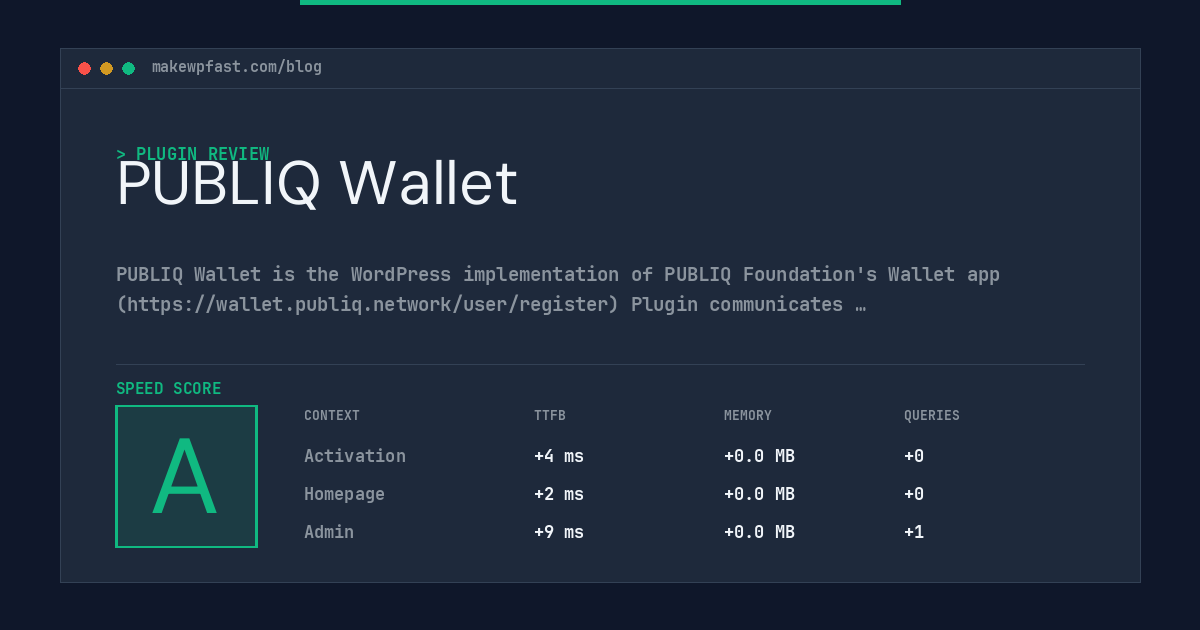 PUBLIQ Wallet - MakeWPFast