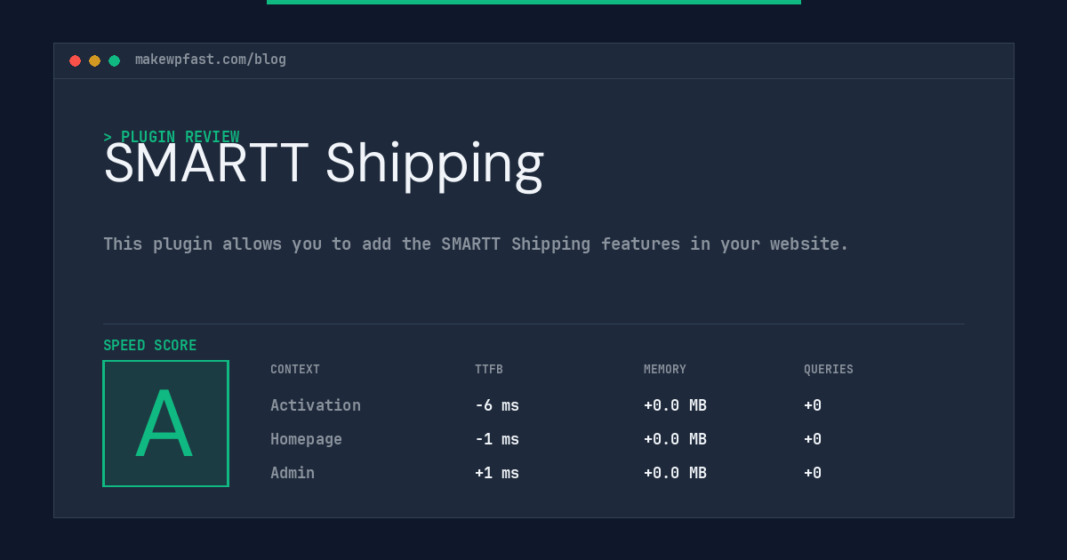 SMARTT Shipping - MakeWPFast