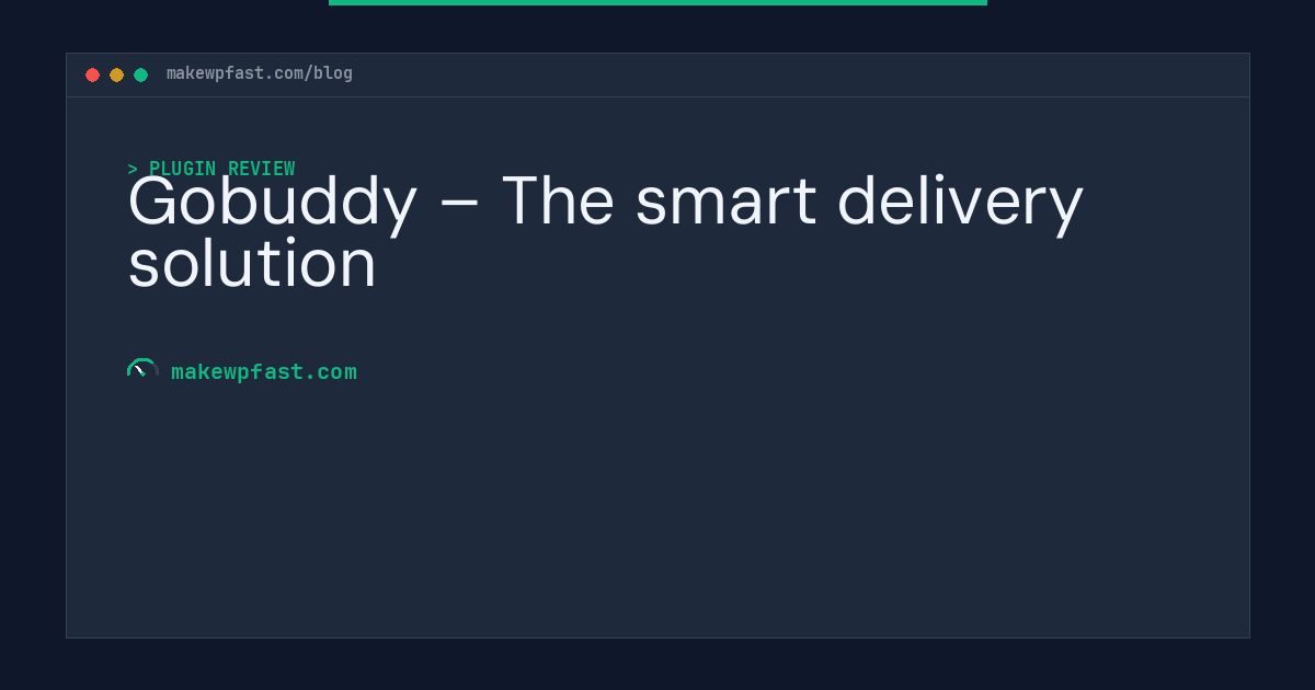 Gobuddy – The smart delivery solution - MakeWPFast