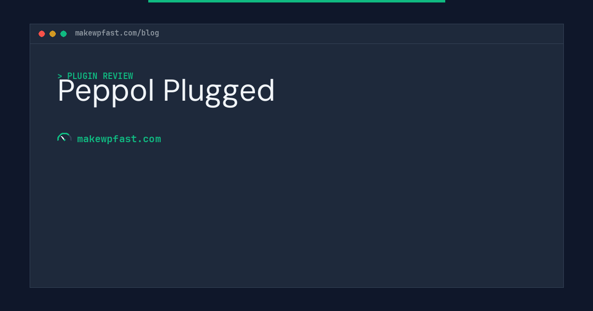 Peppol Plugged - MakeWPFast