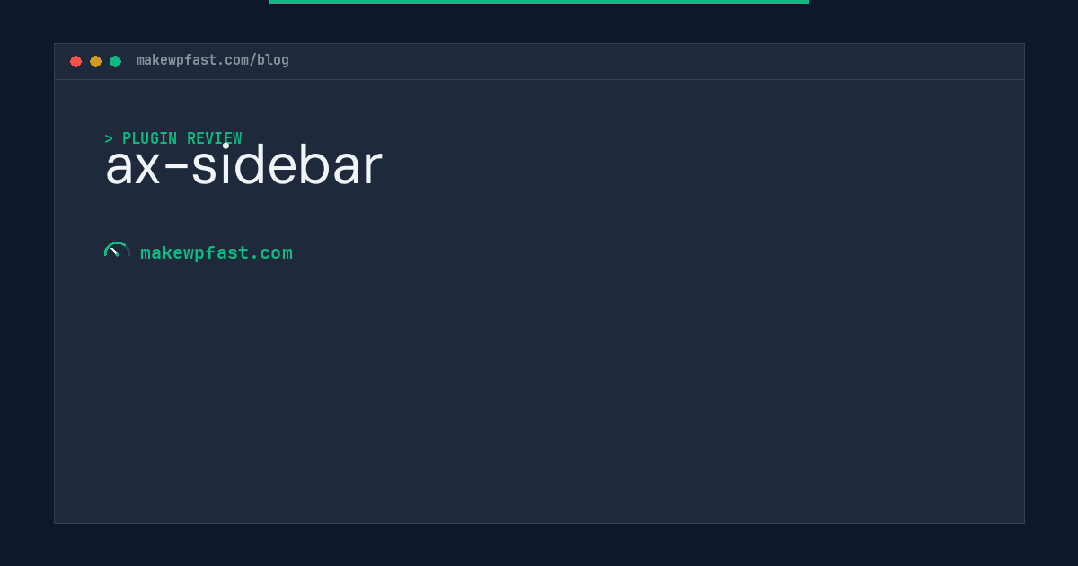 ax-sidebar - MakeWPFast