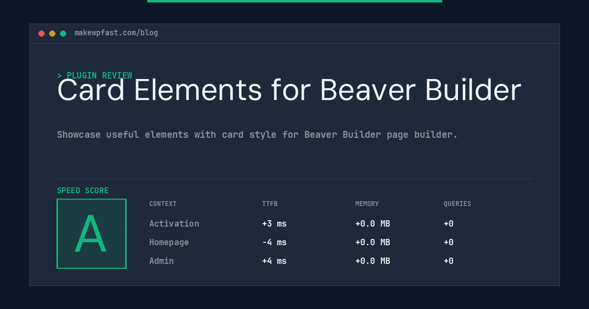 Card Elements for Beaver Builder - MakeWPFast