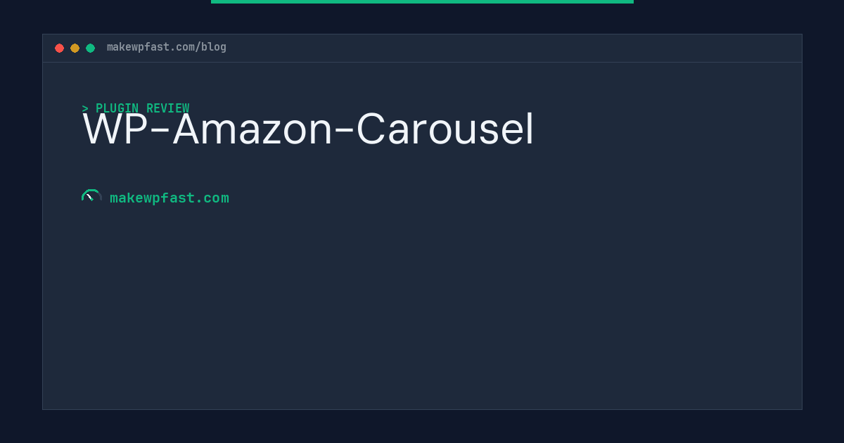 WP-Amazon-Carousel - MakeWPFast
