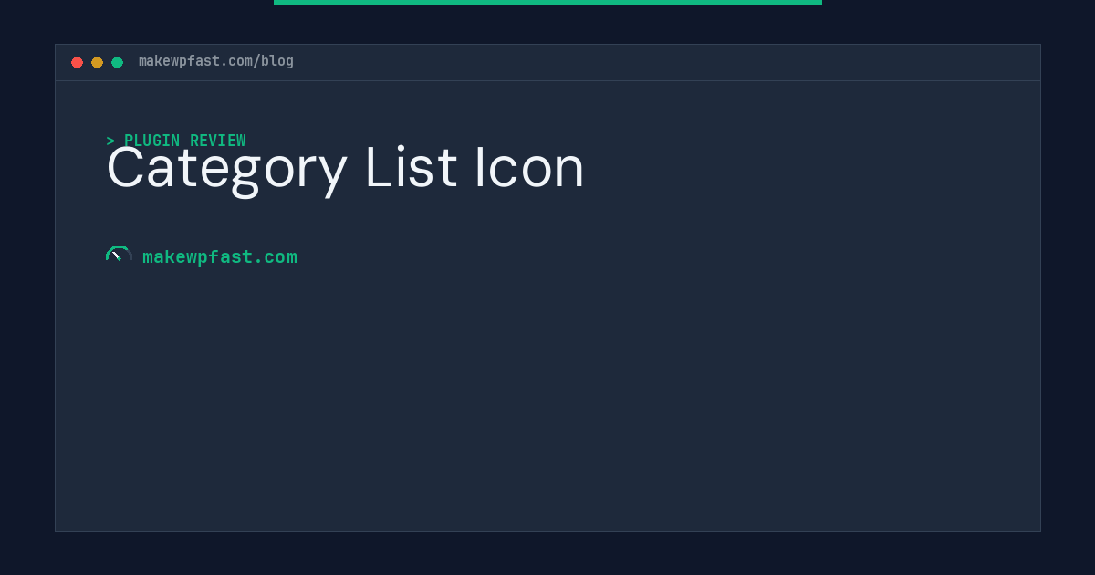 Category List Icon - MakeWPFast