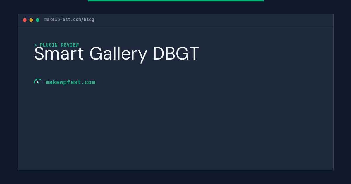 Smart Gallery DBGT - MakeWPFast