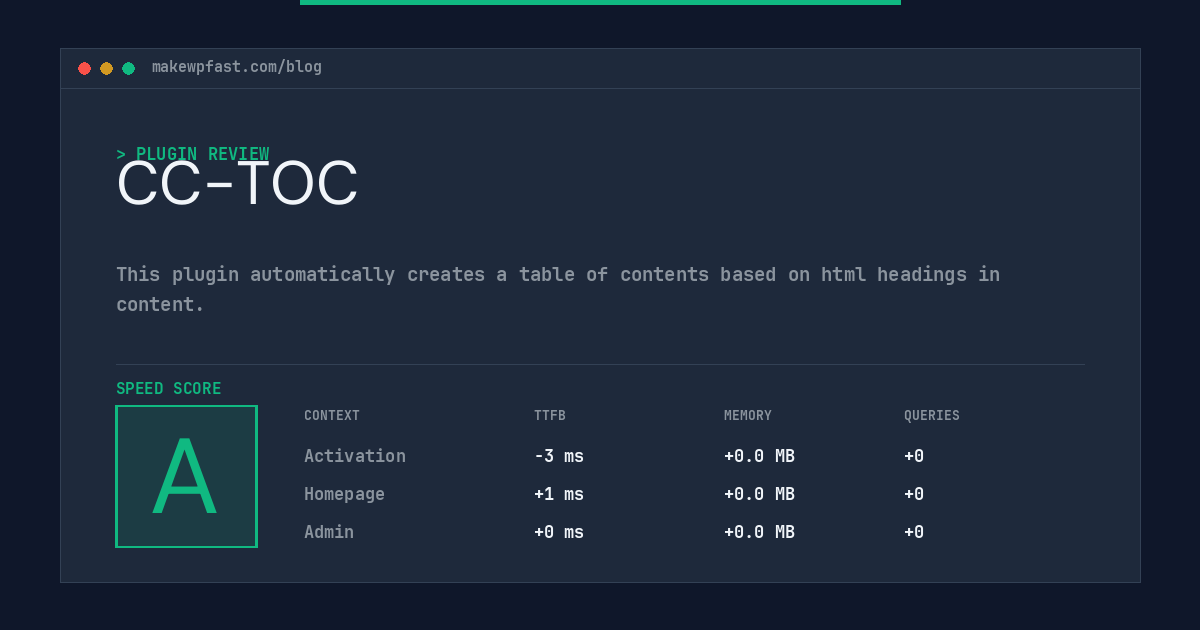 CC-TOC - MakeWPFast