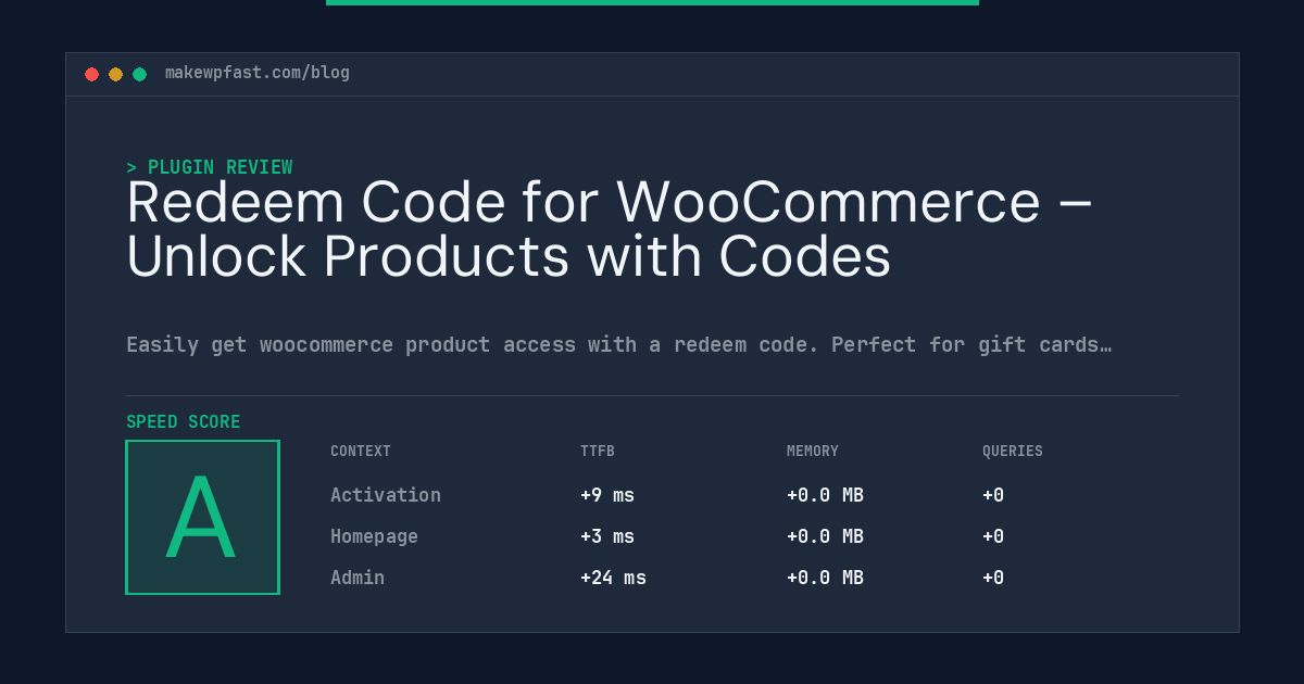 Redeem Code for WooCommerce – Unlock Products with Codes - MakeWPFast