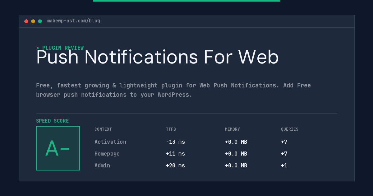 Push Notifications For Web - MakeWPFast