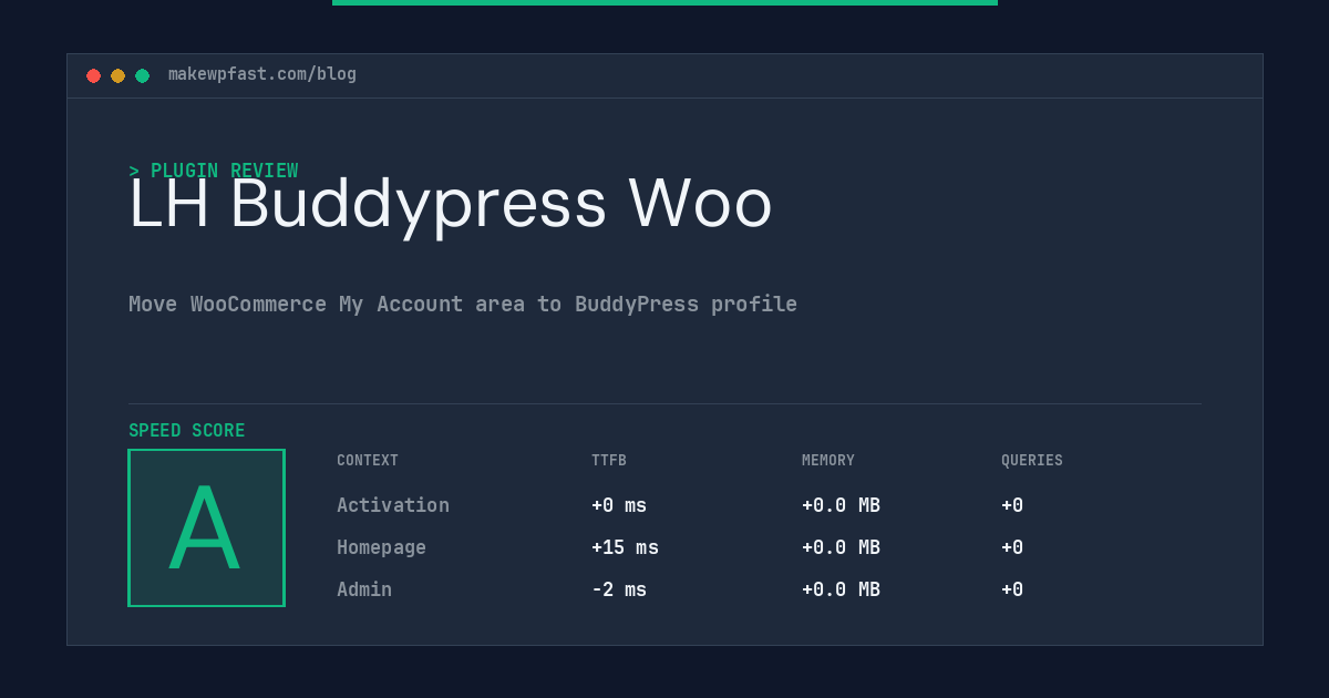 LH Buddypress Woo - MakeWPFast