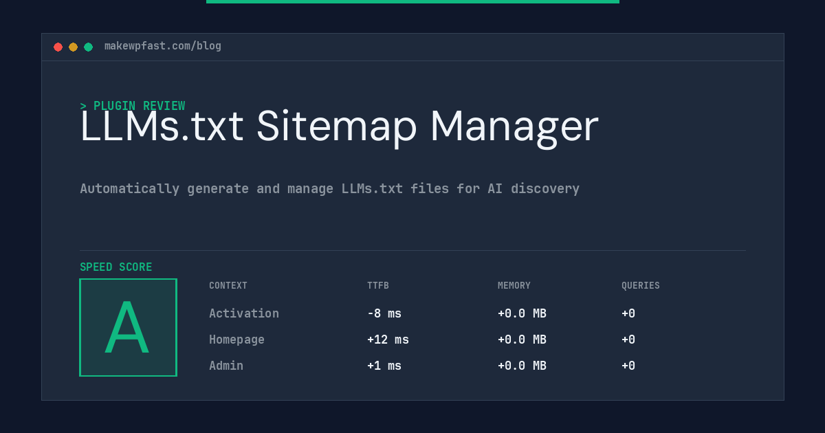 LLMs.txt Sitemap Manager - MakeWPFast