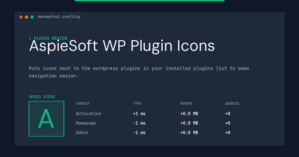AspieSoft WP Plugin Icons - MakeWPFast
