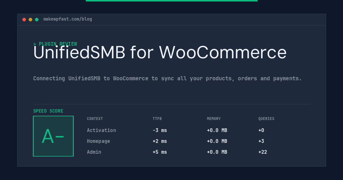 UnifiedSMB for WooCommerce - MakeWPFast