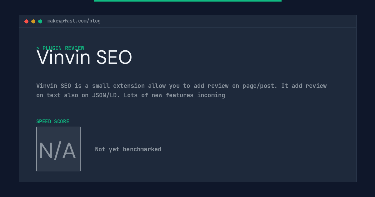 Vinvin SEO - MakeWPFast