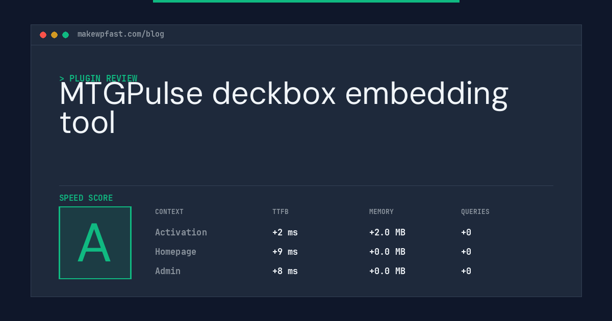 MTGPulse deckbox embedding tool - MakeWPFast