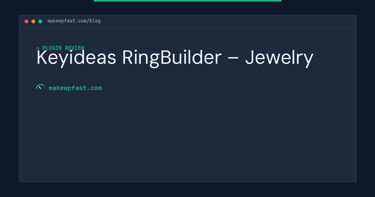 Keyideas RingBuilder – Jewelry - MakeWPFast