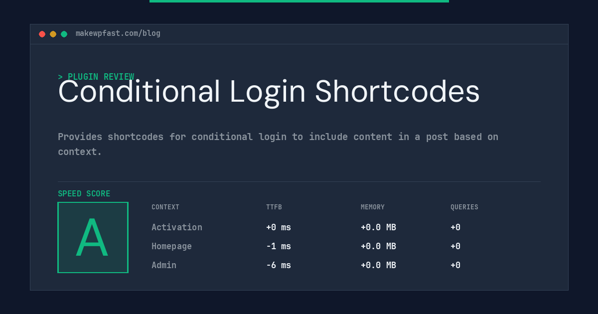 Conditional Login Shortcodes - MakeWPFast