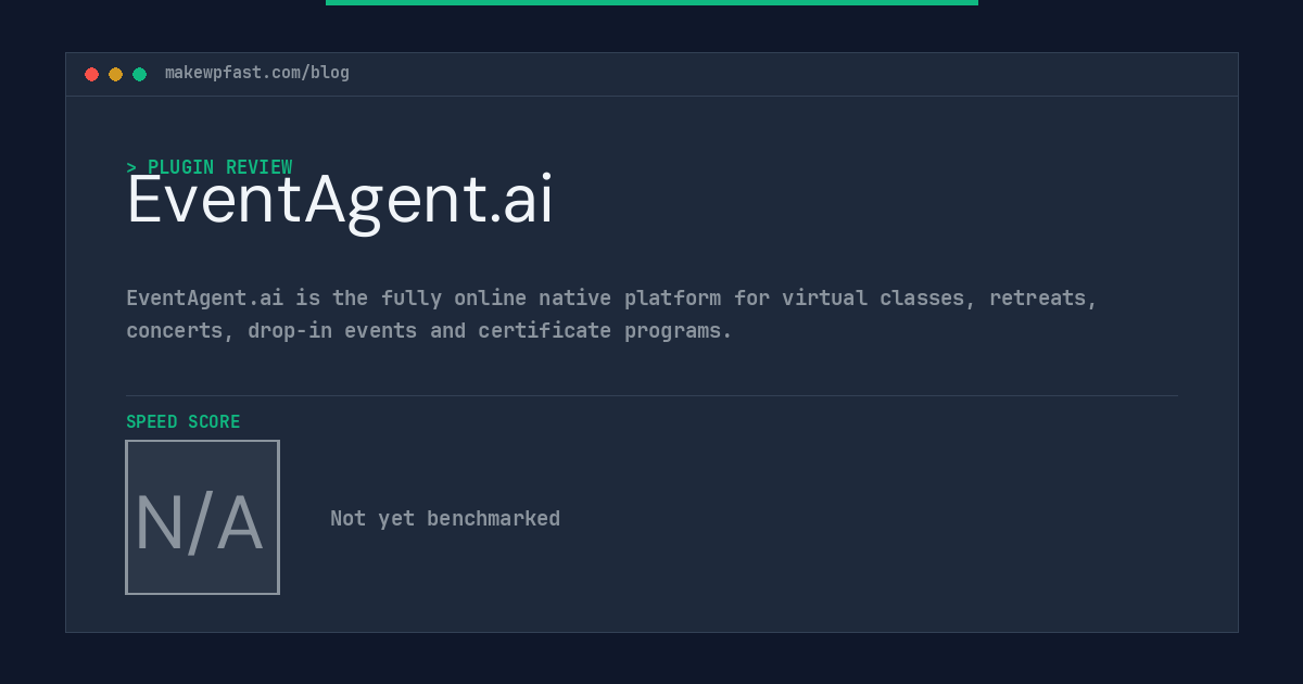 EventAgent.ai - MakeWPFast