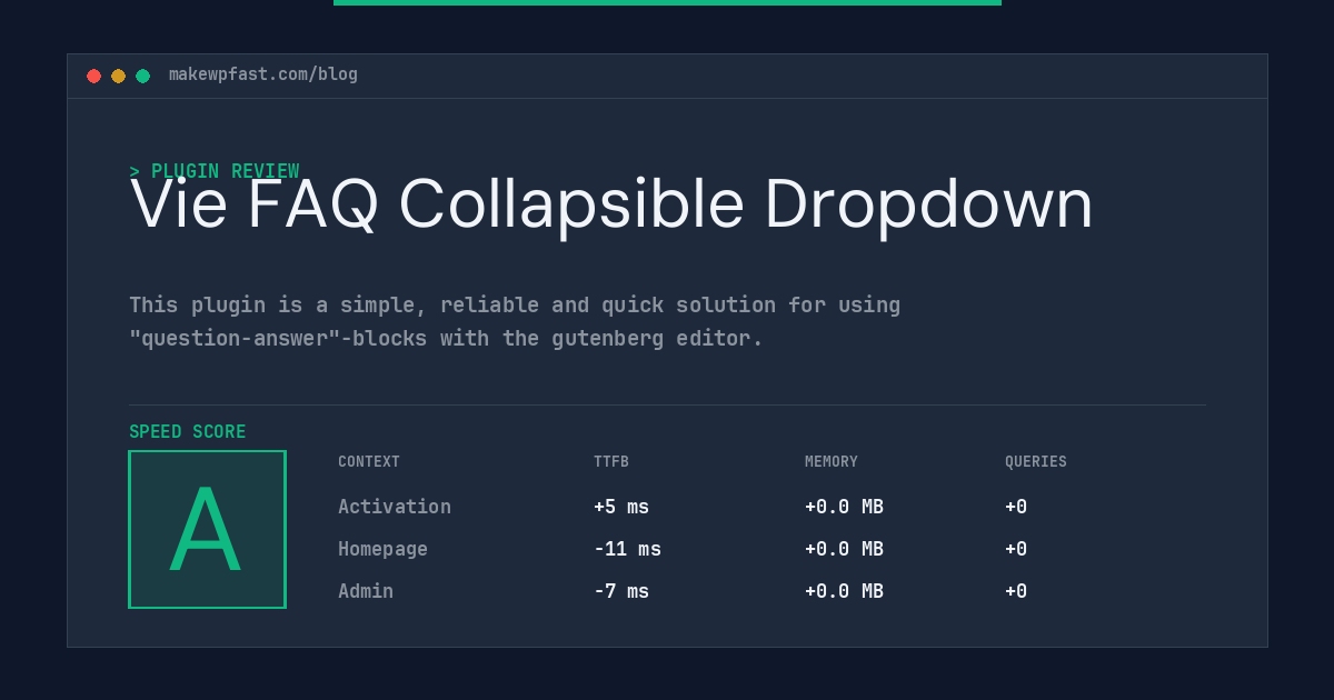 Vie FAQ Collapsible Dropdown - MakeWPFast