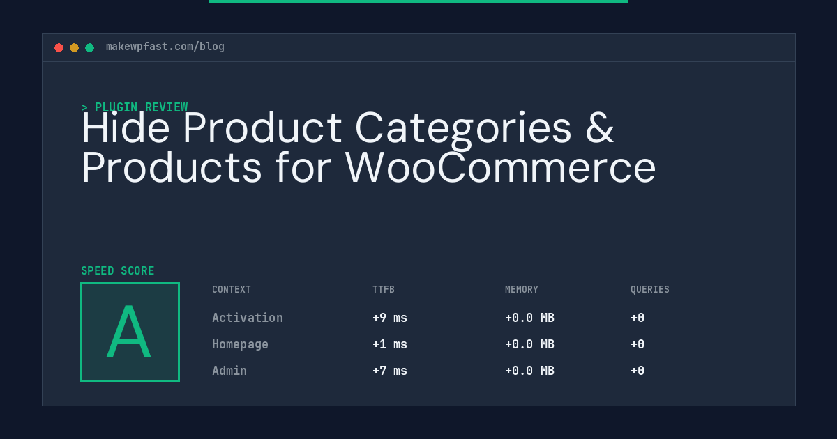 Hide Product Categories & Products for WooCommerce - MakeWPFast
