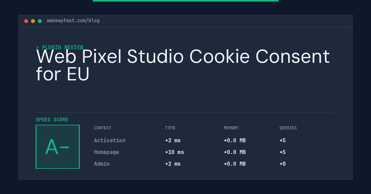 Web Pixel Studio Cookie Consent for EU - MakeWPFast