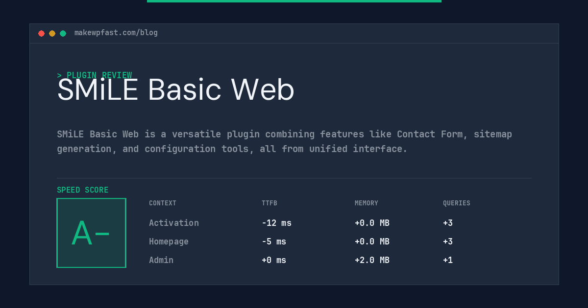 SMiLE Basic Web - MakeWPFast