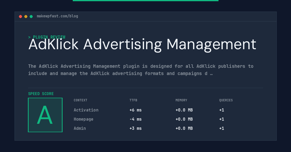 AdKlick Advertising Management - MakeWPFast