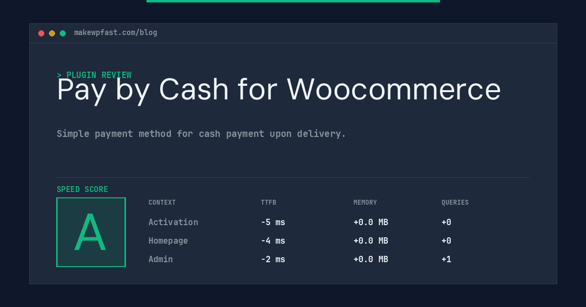 Pay by Cash for Woocommerce - MakeWPFast