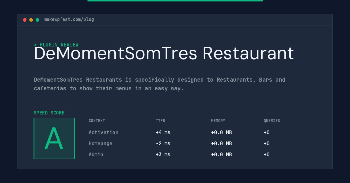 DeMomentSomTres Restaurant - MakeWPFast