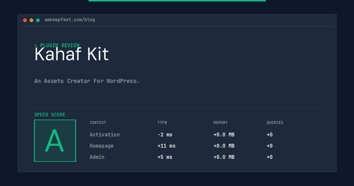 Kahaf Kit - MakeWPFast