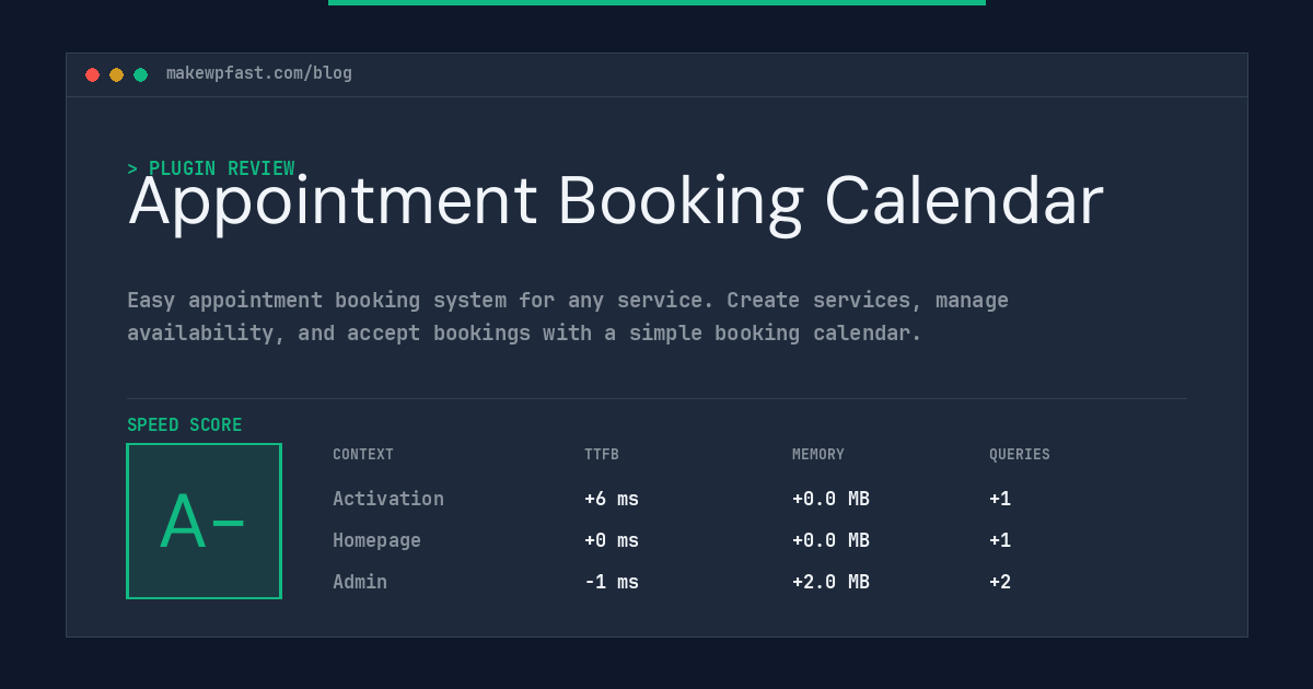 Appointment Booking Calendar - MakeWPFast