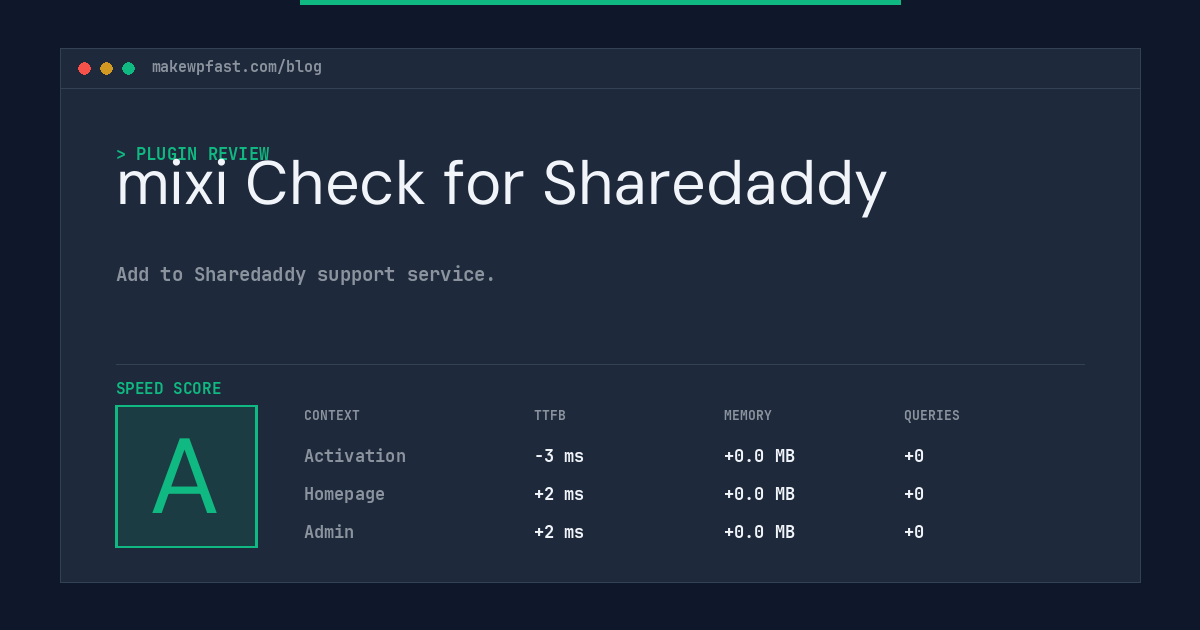 mixi Check for Sharedaddy - MakeWPFast