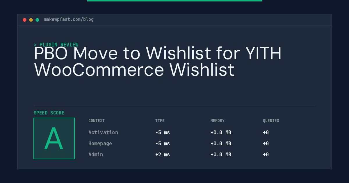 PBO Move to Wishlist for YITH WooCommerce Wishlist - MakeWPFast