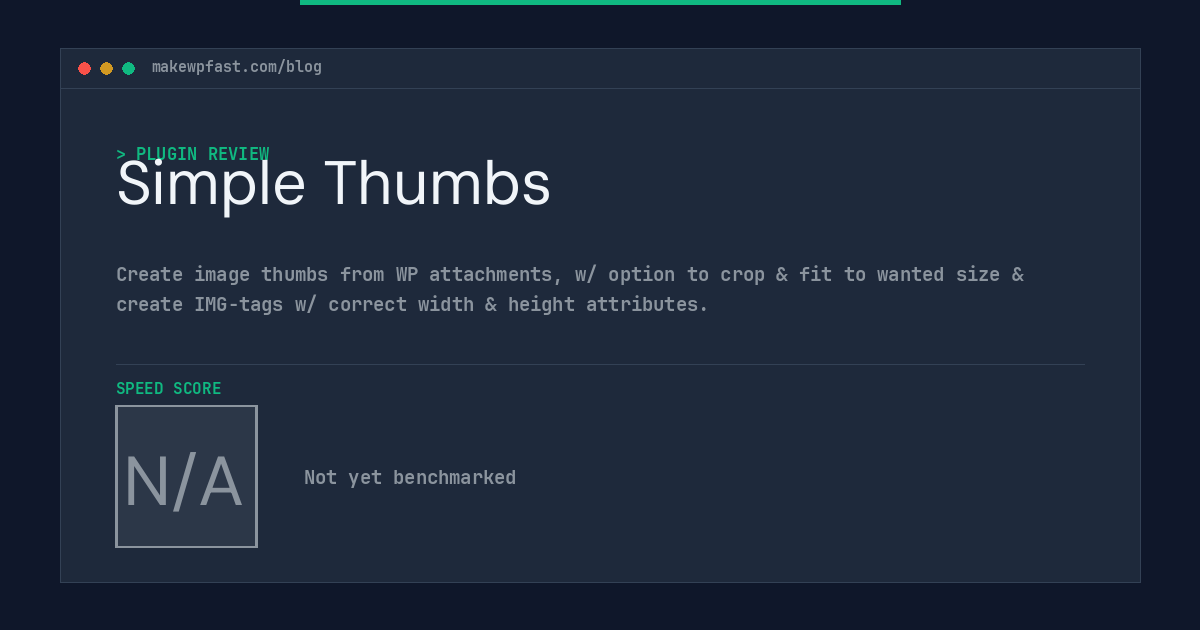 Simple Thumbs - MakeWPFast