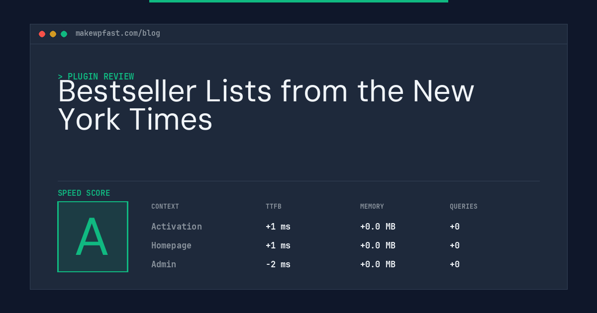 Bestseller Lists from the New York Times - MakeWPFast