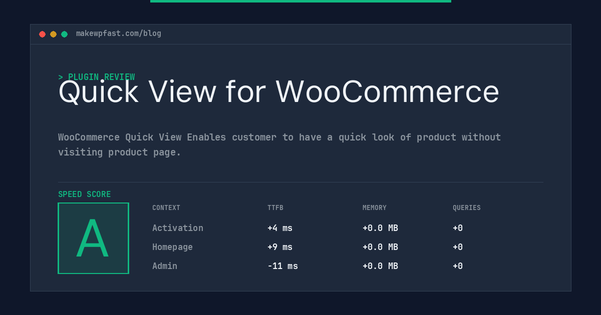 Quick View for WooCommerce - MakeWPFast