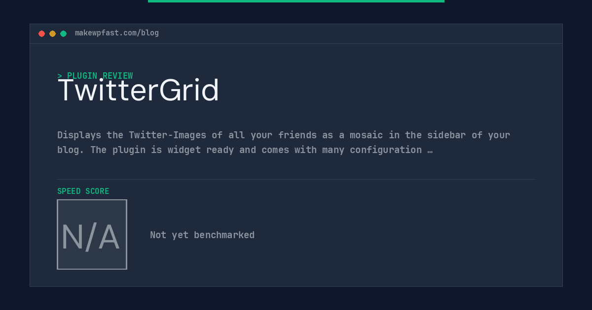 TwitterGrid - MakeWPFast