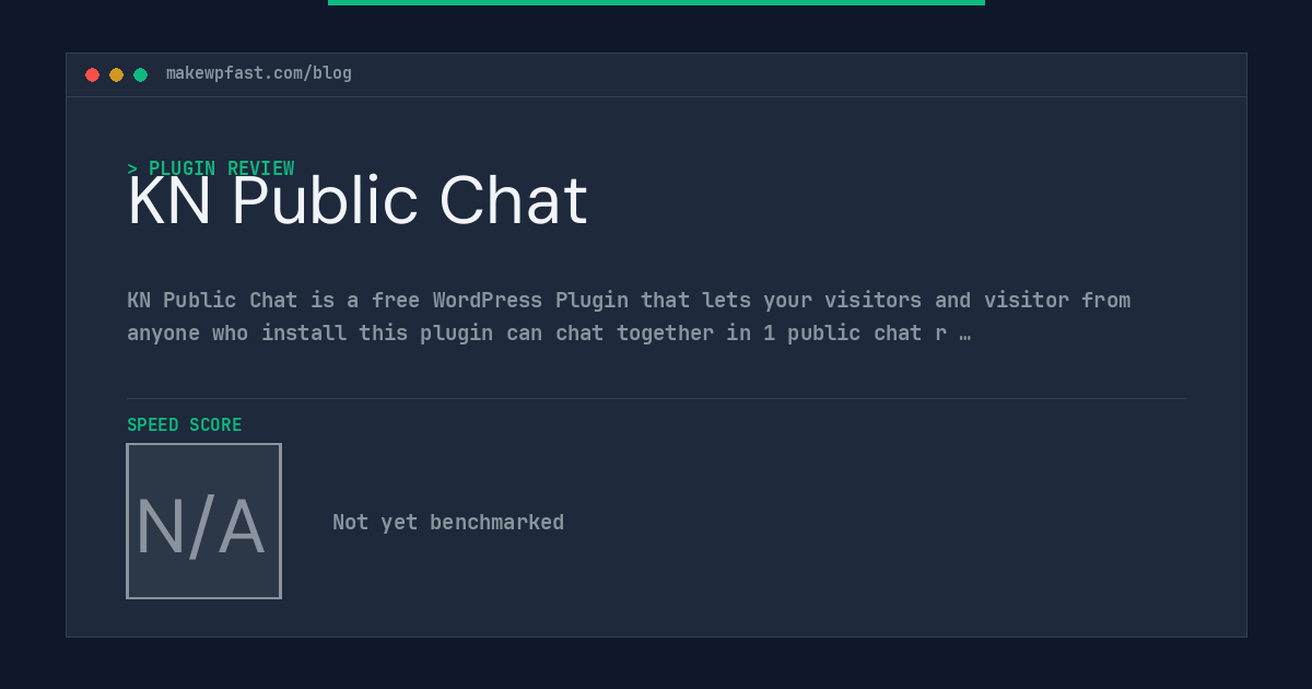 KN Public Chat - MakeWPFast